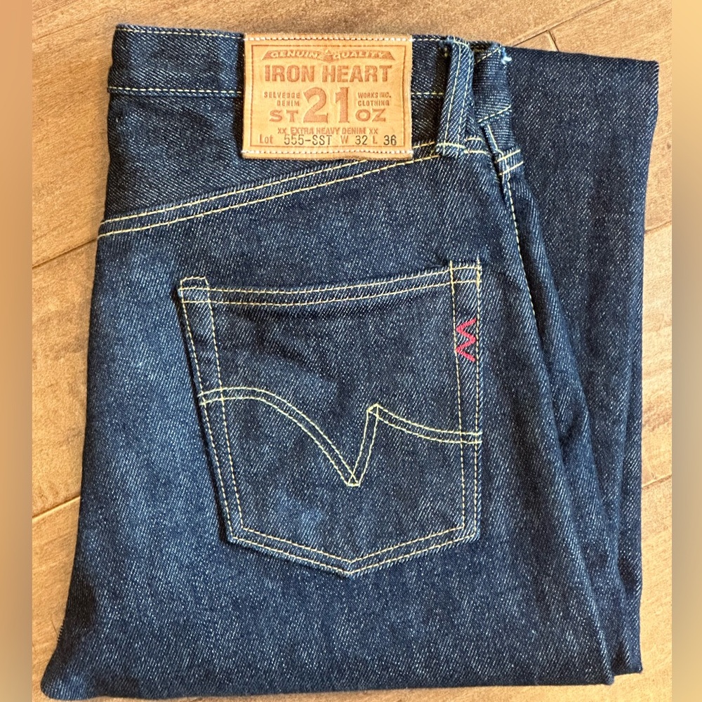 Iron Heart 555-SST 21oz Shinayaka Selvedge Denim - Indigo